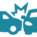 uber accident icon blue