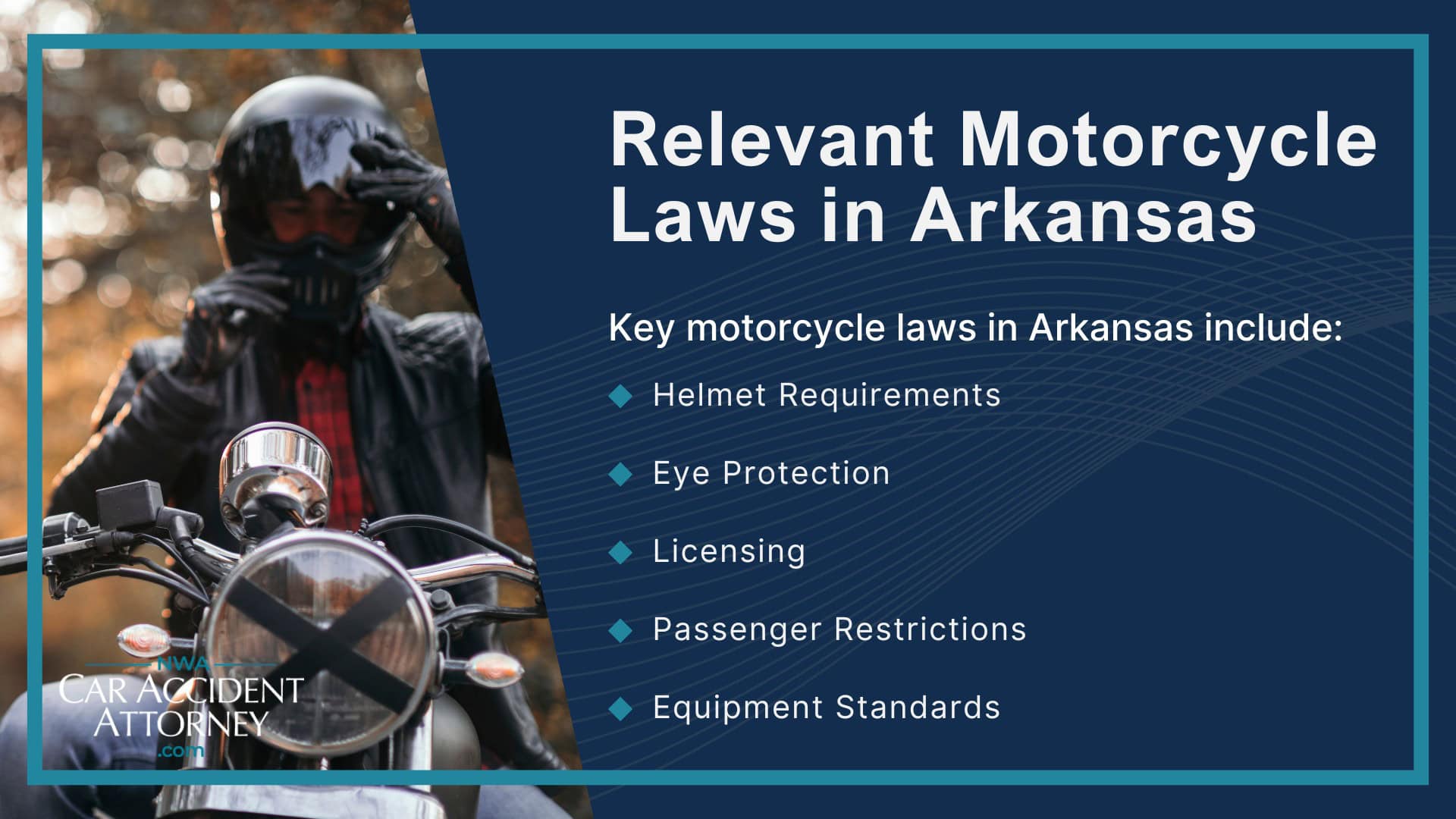 Meet the Attorneys at Our Motorcycle Accident Law Firm; Sean Keith_ Founder and Lead Motorcycle Accident Lawyer; Brynna Barnica_ Experienced Motorcycle Accident Lawyer; What To Do After a Motorcycle Accident in Northwest Arkansas; Gathering Evidence for a Motorcycle Accident Claim; Damages in a Motorcycle Accident Claim; The Legal Process for Motorcycle Accident Cases in Arkansas; Relevant Motorcycle Laws in Arkansas